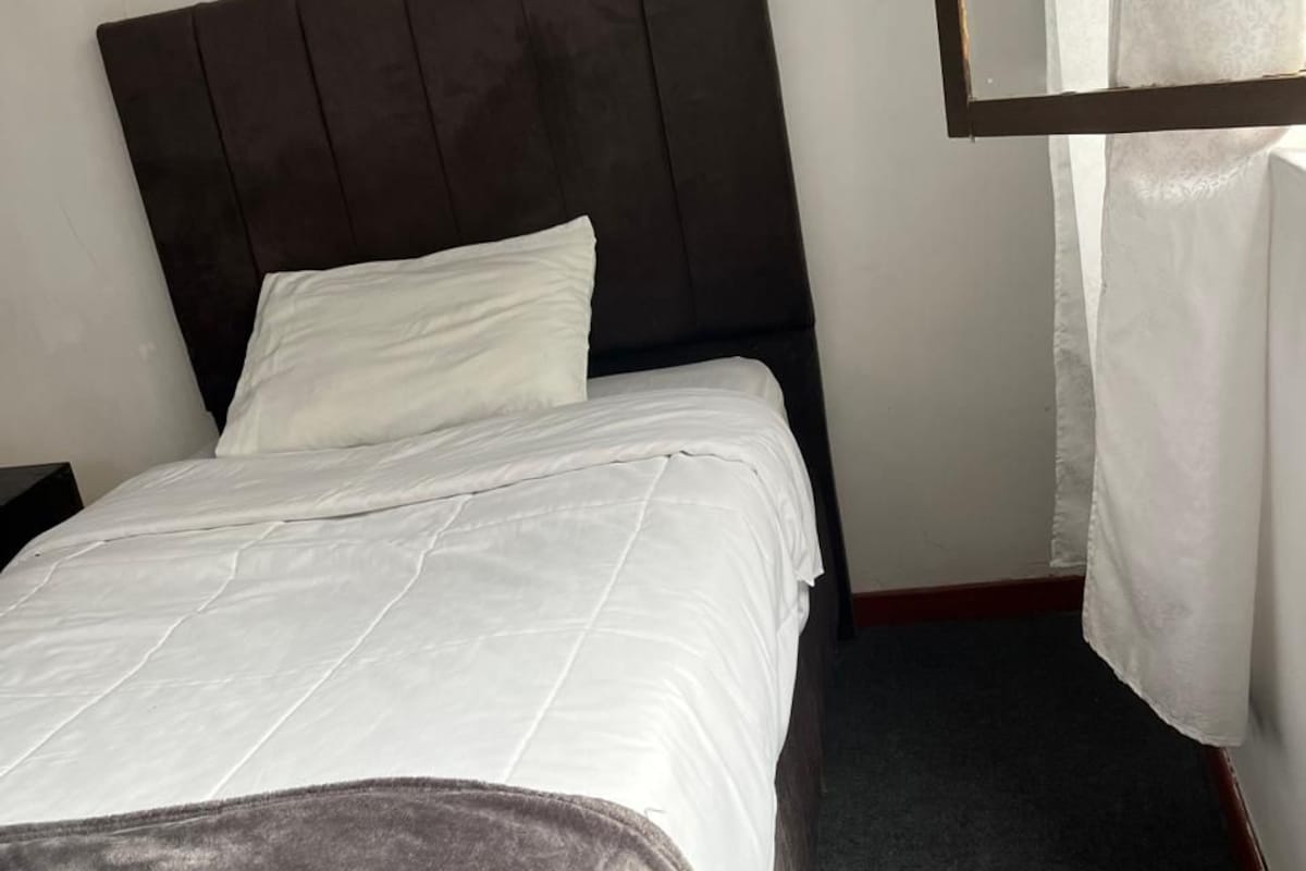 Desk, free WiFi, bed sheets