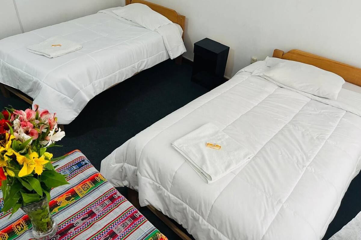 ห้องสแตนดาร์ดทวิน | โต๊ะทำงาน, Wi-Fi ฟรี, ผ้าปูที่นอน