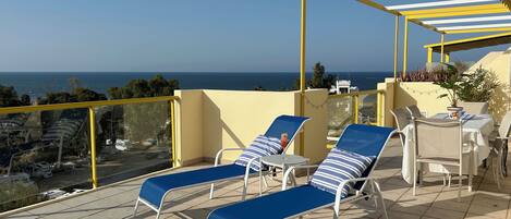 Appartement, vue plage | Terrasse/Patio