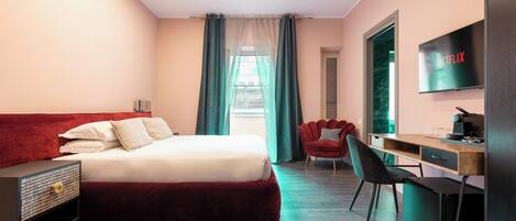 Premium bedding, down duvets, memory-foam beds, minibar