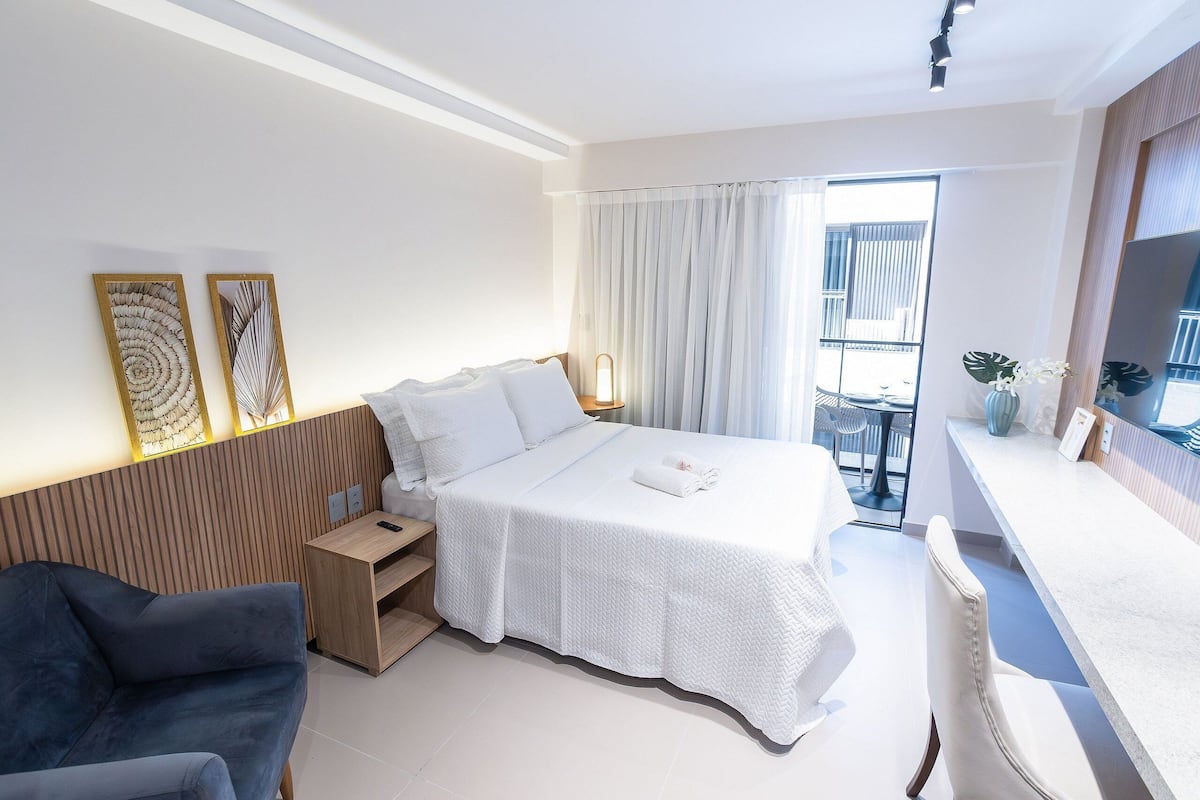 Apartment | Ruang kerja komputer riba, Wi-fi percuma, cadar katil