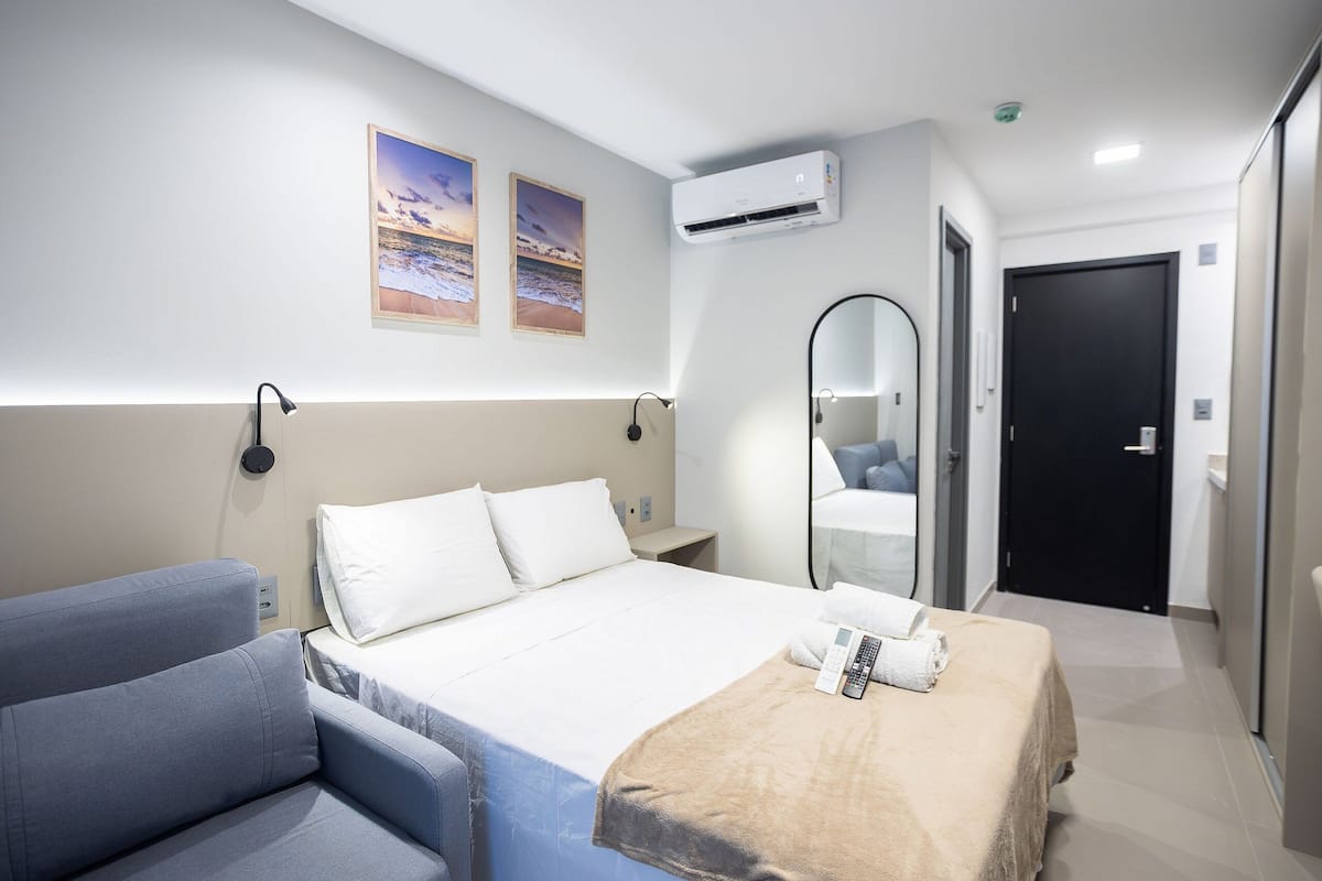 Apartment | Ruang kerja komputer riba, Wi-fi percuma, cadar katil