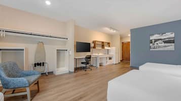Premium bedding, iron/ironing board, bed sheets