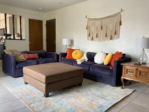 Smart-tv och eldstad