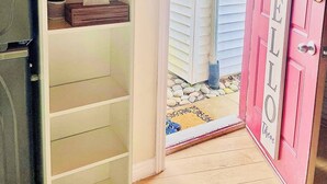 A room with a pink door, a white door, and a white wall. - private suite (the skylight) (Lower Sackville)