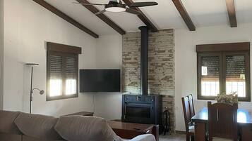 TV connectée, cheminée