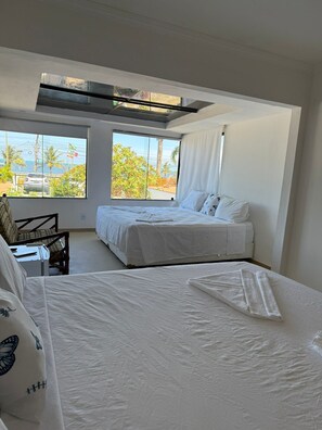 Comfort Quadruple Room, Sea View | Free WiFi, bed sheets