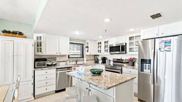 Condo, Multiple Beds, Patio, Ocean View (Watercrest 110 | Steps to Paradise) | Private kitchen | Fridge, microwave, oven, stovetop