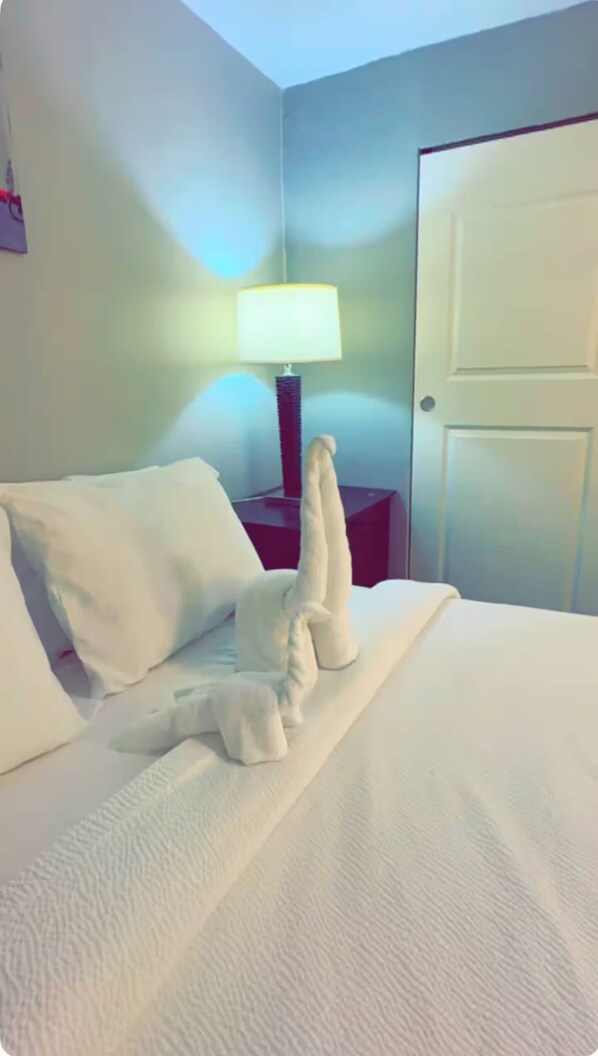 2 chambres, fer et planche à repasser, Wi-Fi, draps fournis