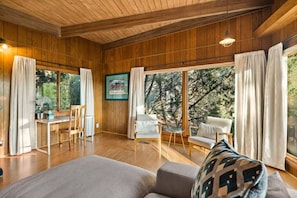 TV, fireplace - 146A Lake Drive · Stunning Views, Fireplace, Two Private Suites (Sedona)