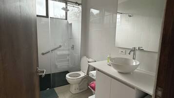 Towels, soap, toilet paper