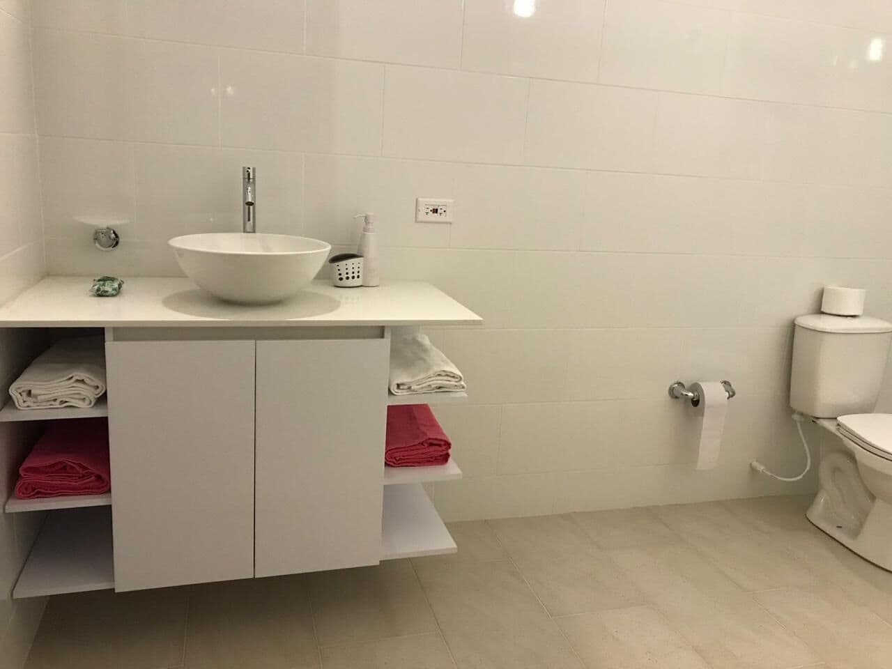 Towels, soap, toilet paper