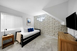 2 bedrooms, iron/ironing board, travel crib, WiFi