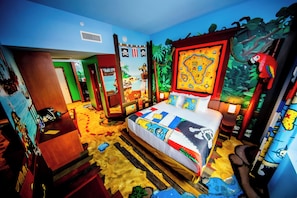 Pirate Island Theme | In-room safe, desk, laptop workspace, soundproofing