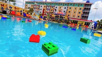 2 outdoor pools, open 11:00 AM to 9:00 PM, pool umbrellas, sun loungers