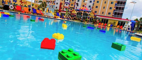 2 outdoor pools, open 11:00 AM to 9:00 PM, pool umbrellas, sun loungers