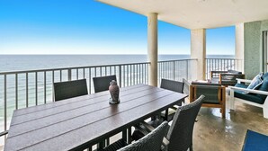 Outdoor dining - Stunning Gulf Front Condo w/ Views From Every Room (Panama City Beach)