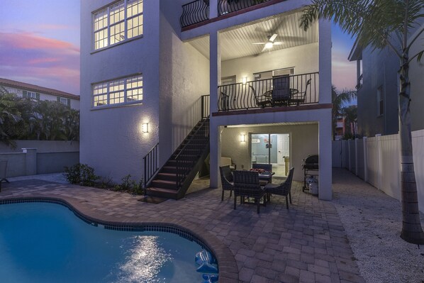 A heated pool