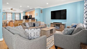 Smart TV, fireplace, DVD player - 🏖️ Spacious 4-Bedroom Bay Ct Townhome in West Ocean City, perfect for family getaways!🏖️ (Ocean City)