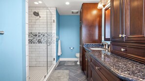 Shower, hair dryer