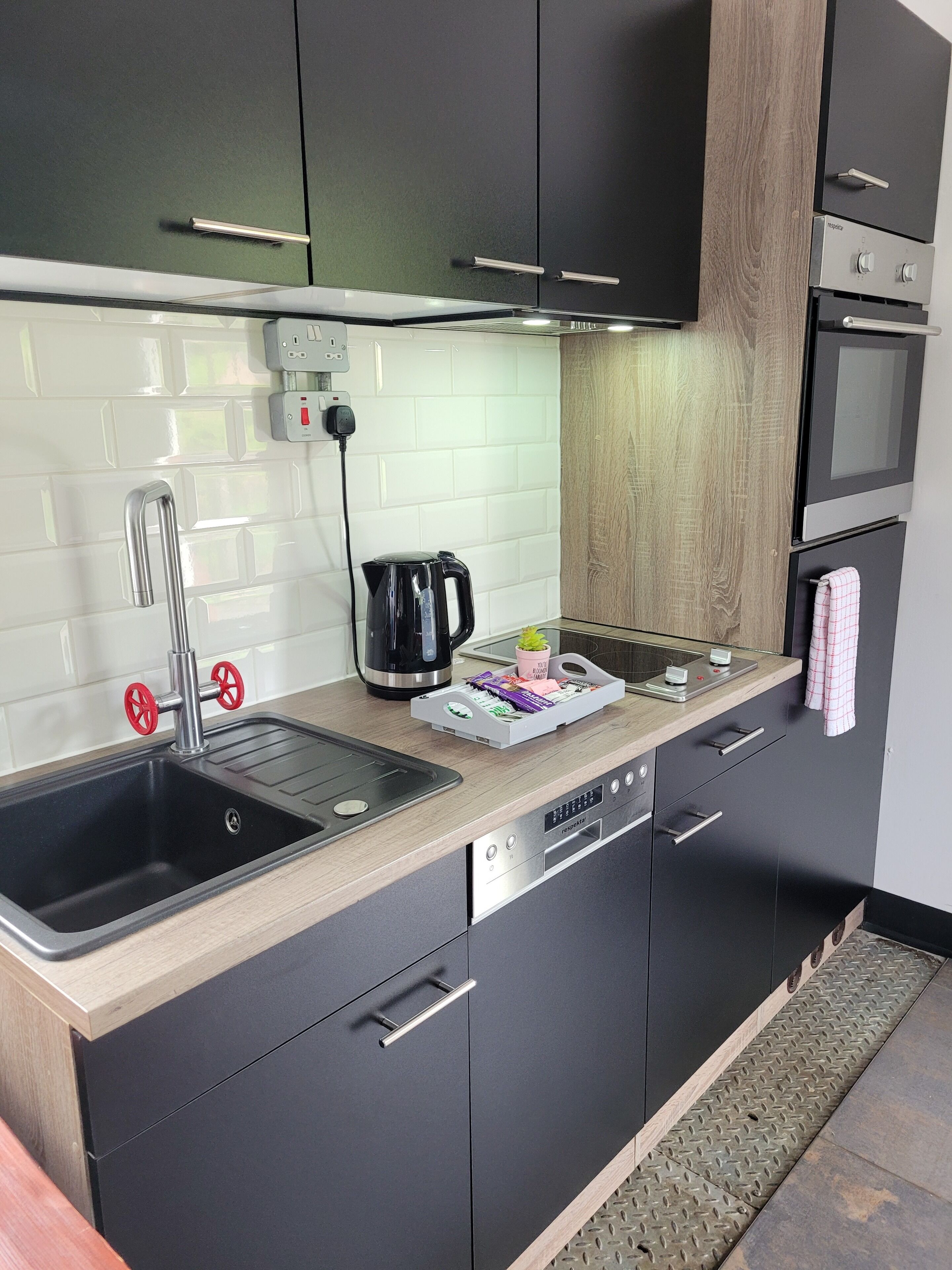 Fridge, oven, stovetop, dishwasher