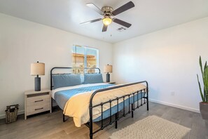 2 bedrooms, iron/ironing board, free WiFi, bed sheets