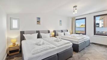 2 Schlafzimmer, Reisekinderbett, kostenloses WLAN, Bettwäsche