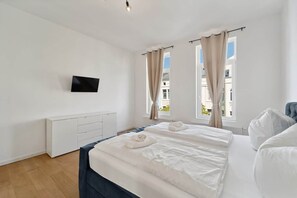 2 makuuhuonetta, vauvan matkasänky, ilmainen Wi-Fi, vuodevaatteet