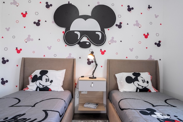 Blackout drapes, iron/ironing board, travel crib, free WiFi