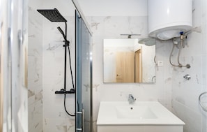 Shower, hair dryer