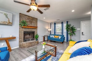 Smart TV, video games, foosball, music library