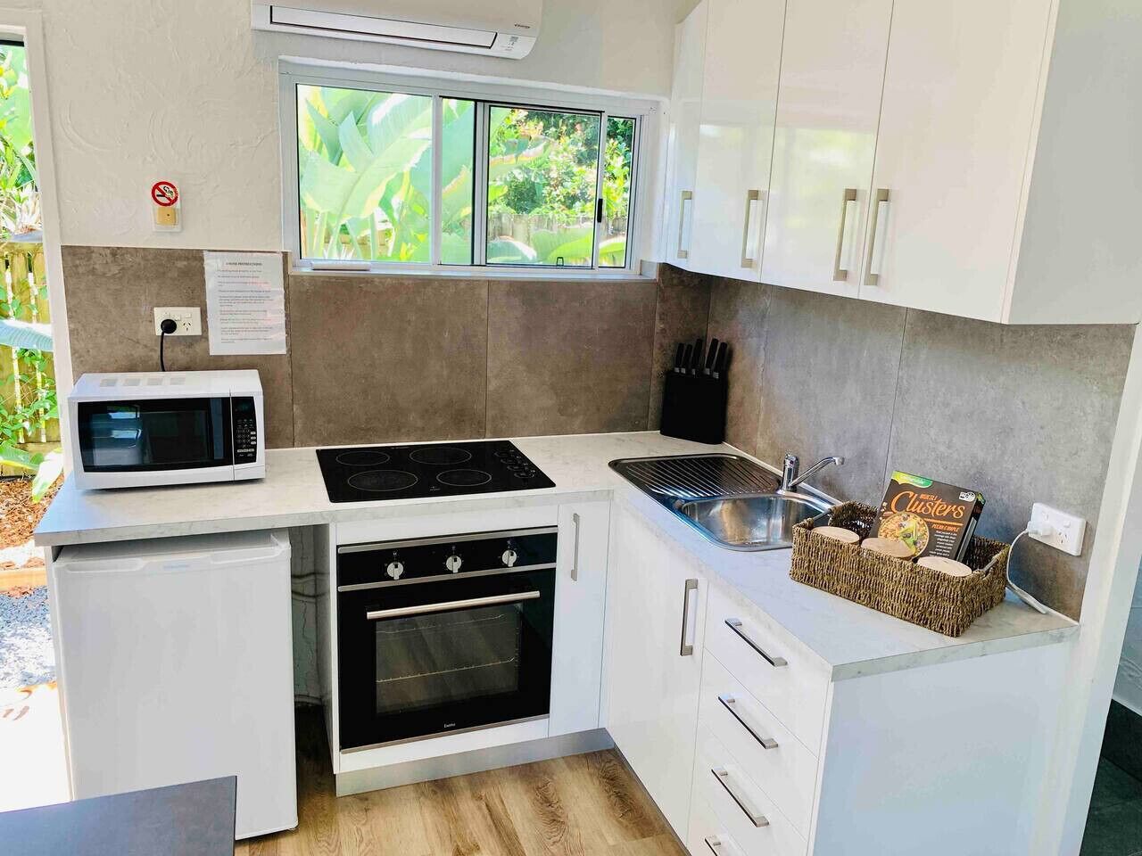 Microwave, oven, stovetop, toaster