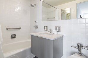 Hair dryer - One Bedroom in Luxury Boston Apartment Building (Boston)