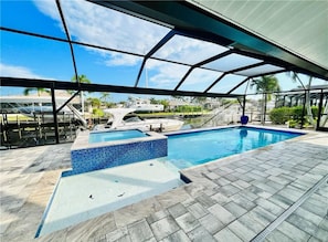 Una piscina riscaldata