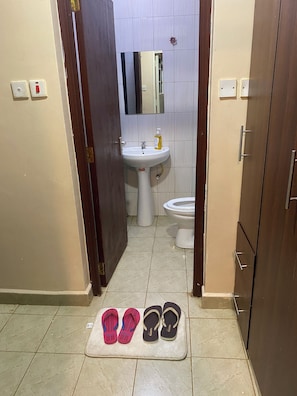 Towels, soap, toilet paper