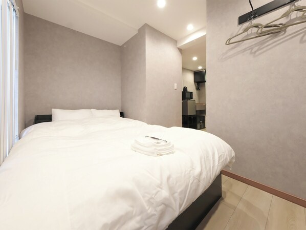 1 slaapkamer, een bureau, gratis wifi, beddengoed