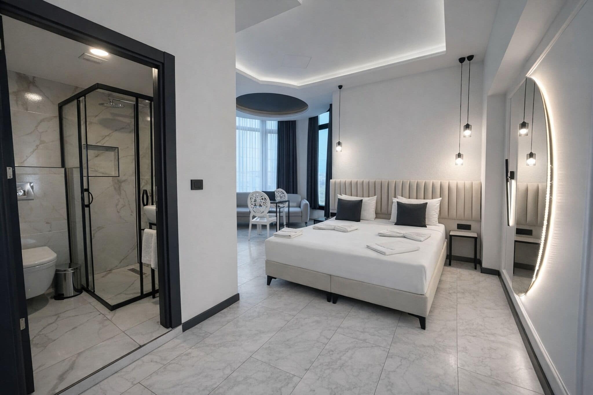 豪華雙人房 | 浴室 | 免費梳洗用品、風筒、提供毛巾、番梘