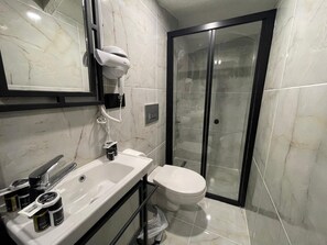 Free toiletries, hair dryer, towels, soap