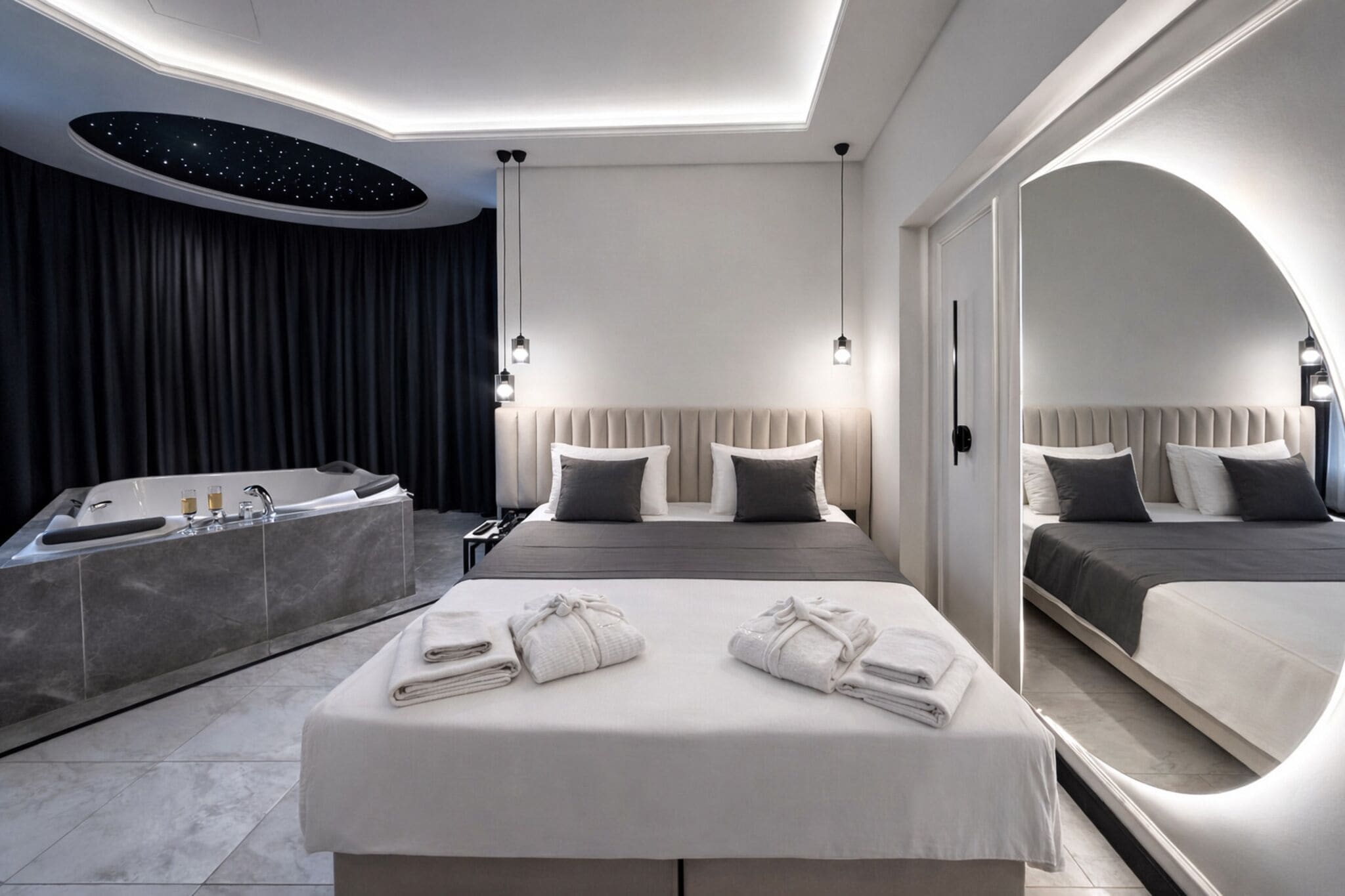 Phòng đôi trăng mật, bồn tắm nước nóng | Minibar, truy cập Internet không dây miễn phí, bộ trải giường 