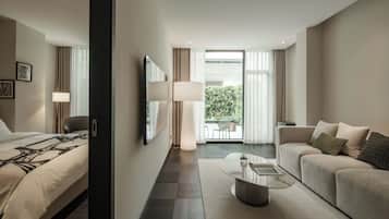 Romantic Suite, Courtyard View | 1 bedroom, laptop workspace, free WiFi, bed sheets