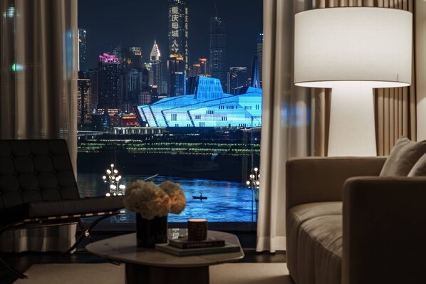 Lyxsvit - utsikt mot floden | 1 sovrum, arbetsyta för laptop, gratis wi-fi och sängkläder