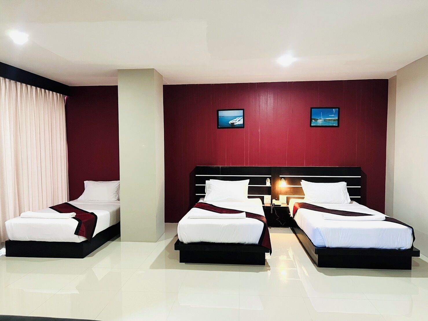 Family Room, 3 Katil Bujang (Single), Non Smoking | Wi-fi percuma 