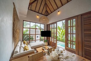 Standard Villa, 1 Bedroom, Patio, Pool View | Living area | 42-inch Smart TV with digital channels - Villa Taman & Villa Serai Kedungu (Tabanan)