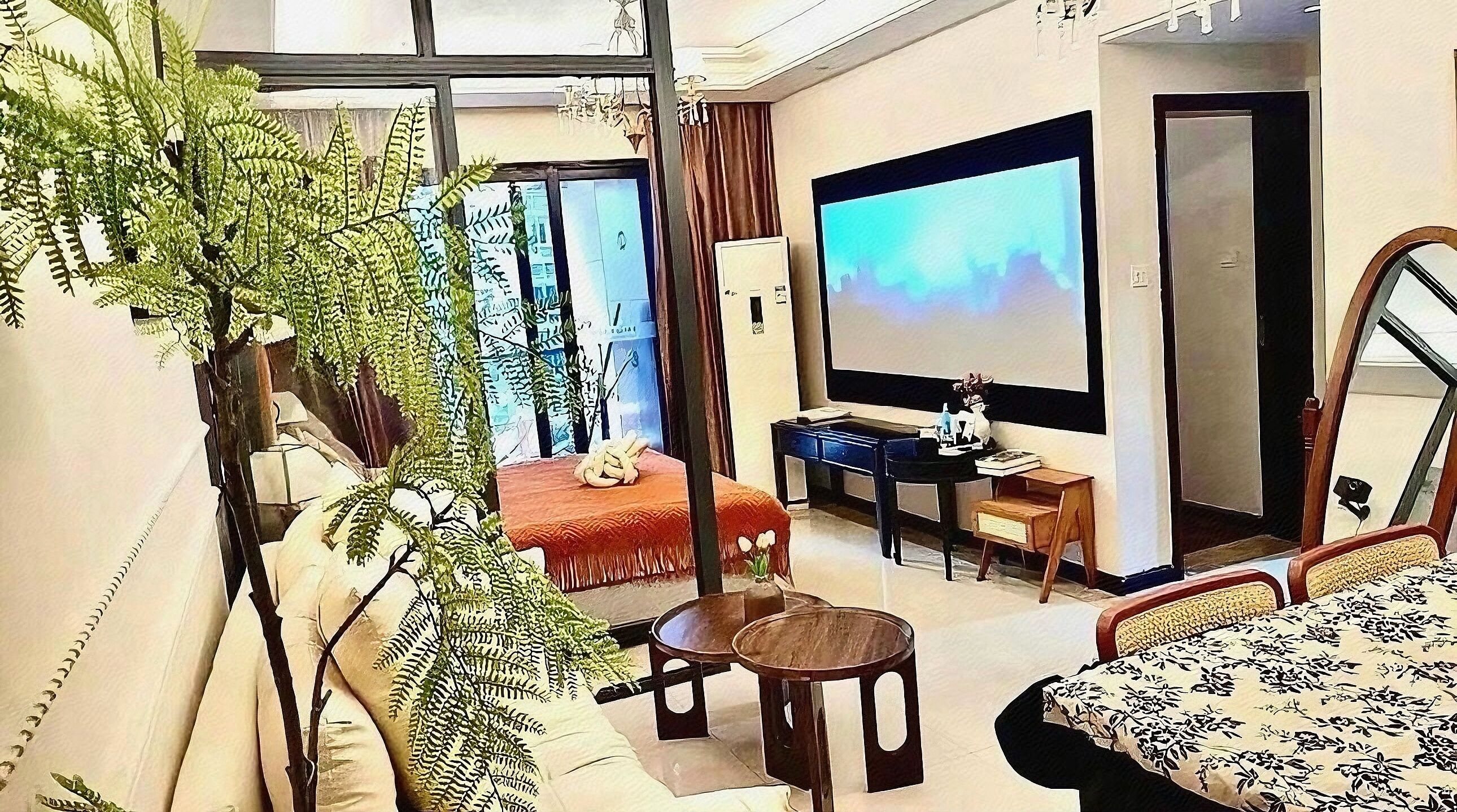 ห้องลักซ์ชัวรี่สตูดิโอสวีท, หลายเตียง, ห้องครัว, เห็นวิวมหาสมุทรบางส่วน | เครื่องนอนระดับพรีเมียม, ห้องพักตกแต่งอย่างมีเอกลักษณ์, โต๊ะทำงาน