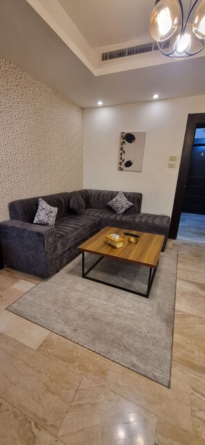 Living area - unique 2bedroom at abdoun 001 (Amman)