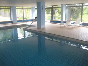 Indoor pool, a heated pool - Apartment 'Kurhotel Schluchsee, Eisenhauer' with Shared Terrace, Shared Garden and Wi-Fi (Schluchsee)