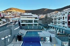 A heated pool