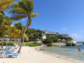 Sun-loungers, beach towels