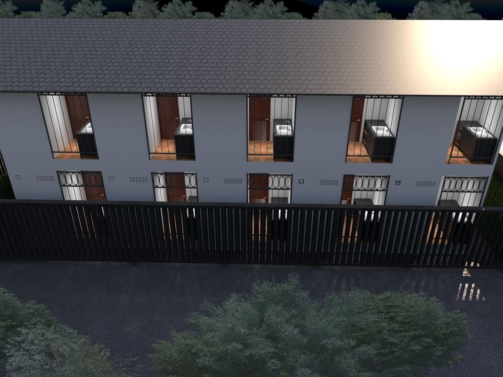 Schreibtisch, laptopgeeigneter Arbeitsplatz, kostenloses WLAN