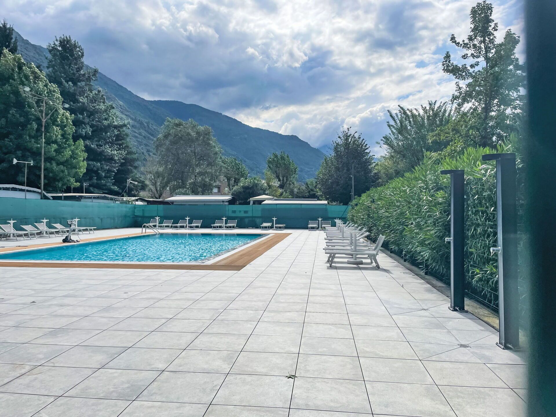 Swimming Pool, Mountain Range, Shade, Outdoor Furniture, Ridge, Alps, Evergreen